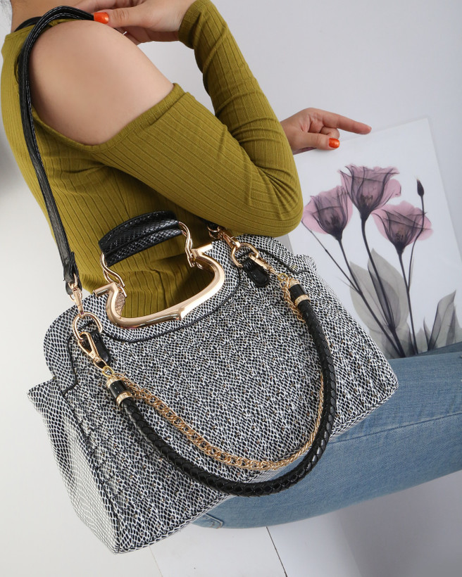 کیف مجلسی زنانه نگین دار لاکچری ورنی وارداتی