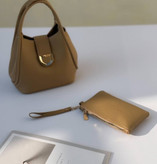 کیف دستی زنانه چرم نسکافه ای